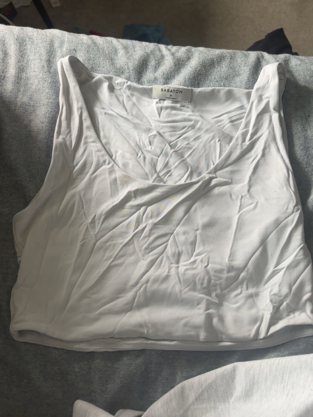 Babaton White Scoop-Neck Tank